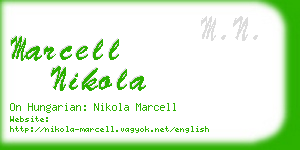 marcell nikola business card